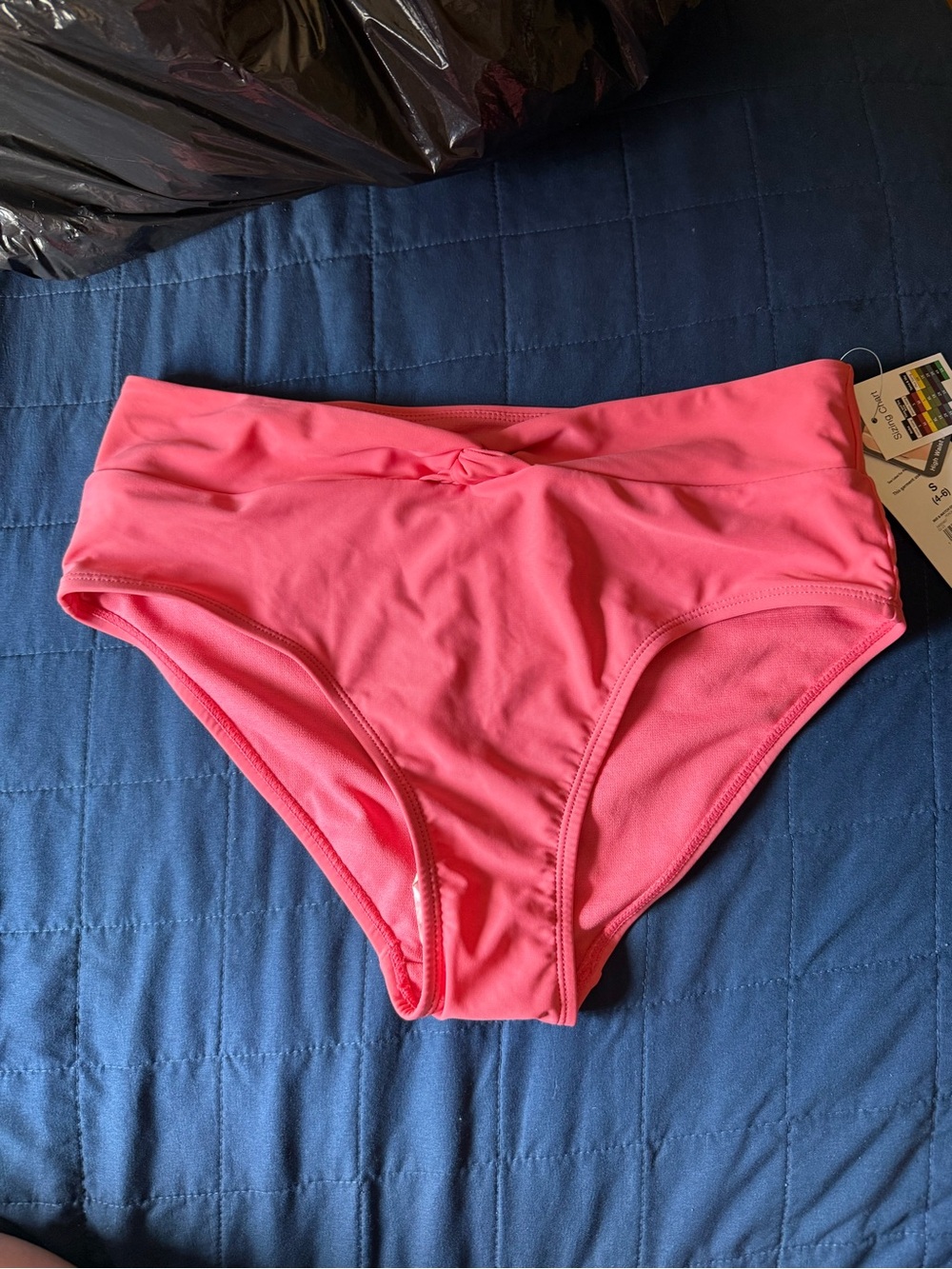 wonder nation Pink High-Waist Twist Swim Bottoms